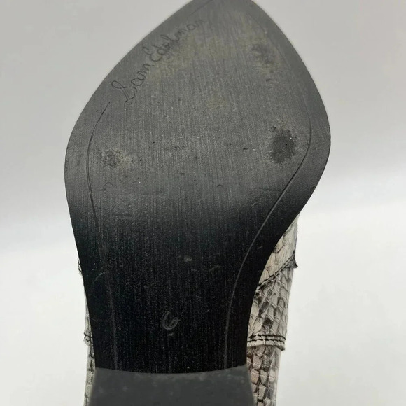 Sam Edelman Leather Snake Python Print Petty Ankle Booties Womens Size 6 Western - Picture 12 of 12